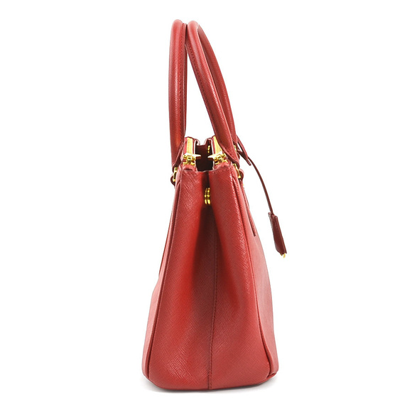 Prada Red Shoulder Leather Bag Handbag Galleria - Picture 1 of 4